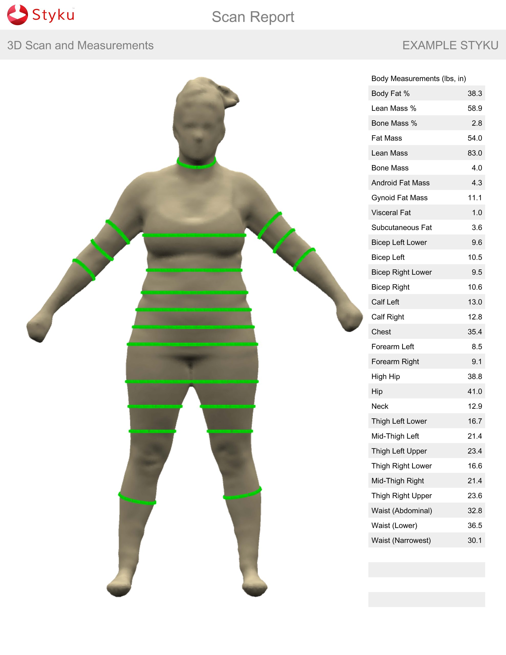 3D scan report page 2
