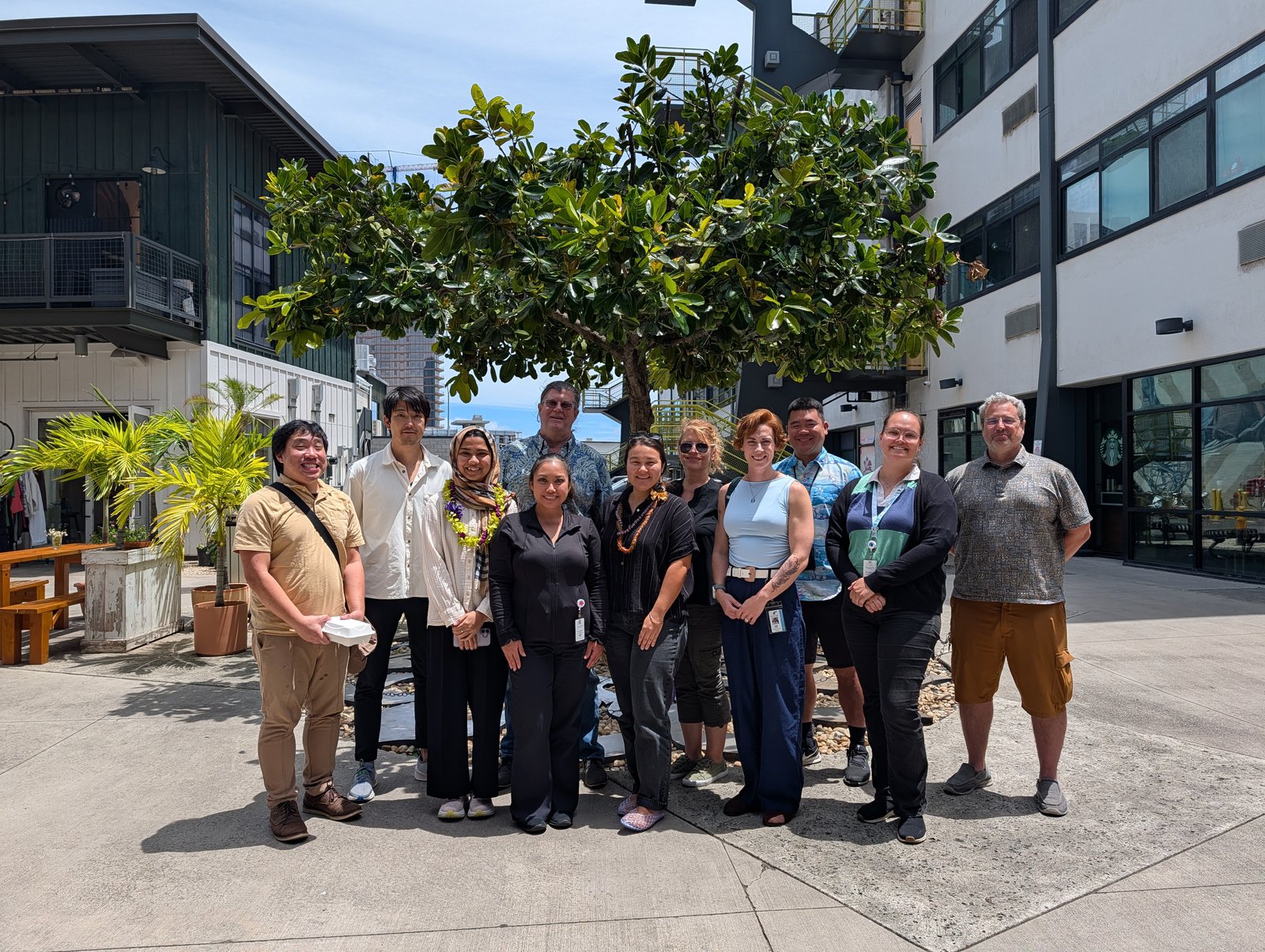 The Shepherd Research Lab team gathered together for a group lunch